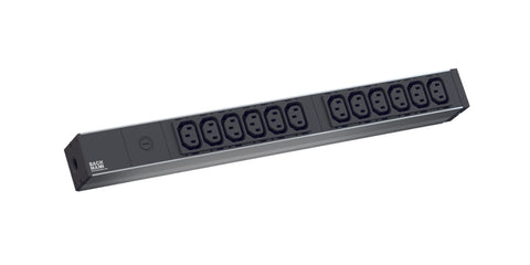 PDU19'' 12xC13, 2 m fisa C14, AL, protectie fuzibil 10A