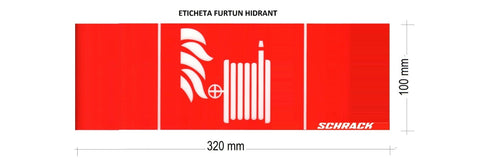 Eticheta cu FURTUN + FLACARA 100x300mm pentru NLK5...
