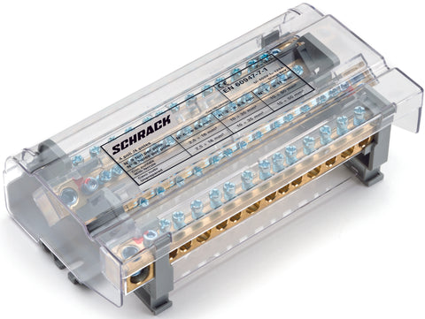 Distribuitor 4 poli 160A, per pol:1x50 mm²/4x35 mm²+9x16 mm²