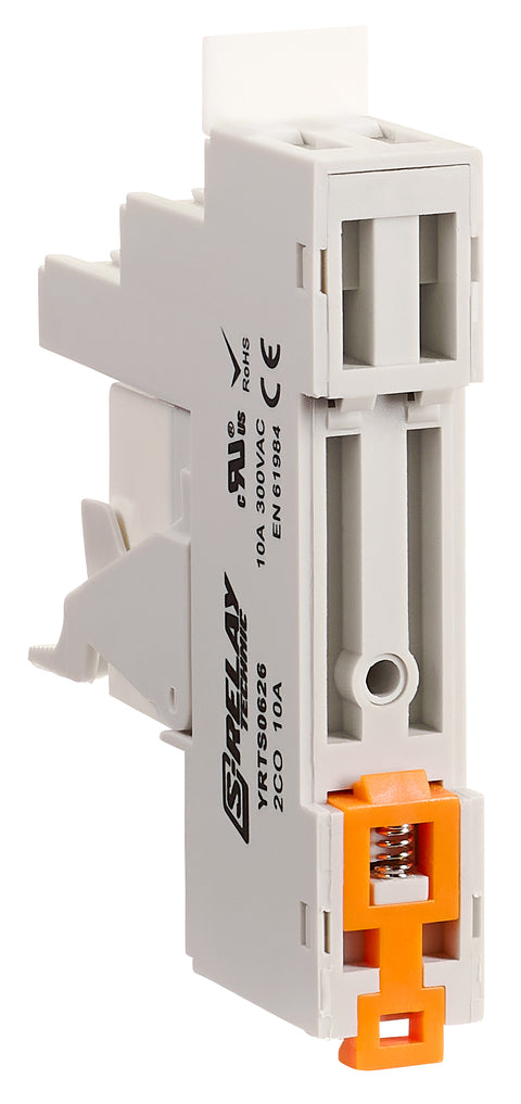 SET: PCB Relay, 2 CO, 8A, 230VAC, 5mm/Socket/Retaining clip