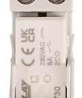 SET: PCB Relay, 2 CO, 8A, 230VAC, 5mm/Socket/Retaining clip