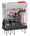 Releu industrial îngust, 2CC, 230V c.a., 5A, LED
