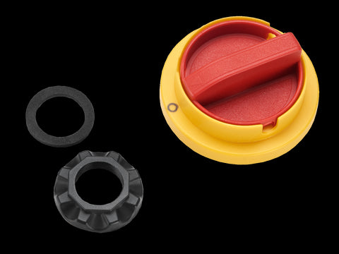 CAPUS Panel Rotary handle for door coupling drive yellow-red