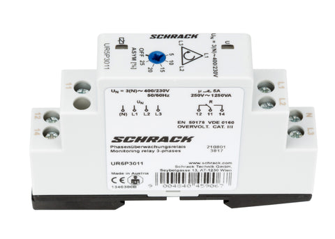 Releu suprav. sistem 3fazat,1CC,5A/250V, Ualim=400/230V-3(N)