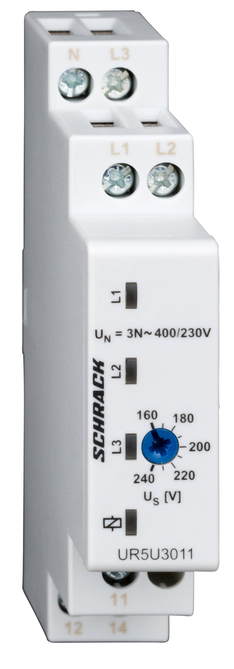 Releu supraveghere tensiune trifazată 3x160-240V, 1CC