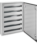Cadru modular 6 rânduri x 27 mod., pe balamale, cu şine DIN