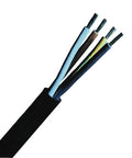 Cablu cu izol. şi manta din cauciuc H05RR-F 2 x 0,75 negru