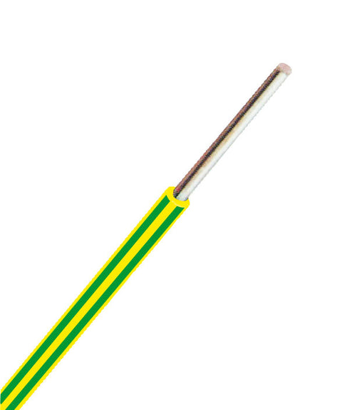 Conductor cu izolaţie din PVC H07V-R 95mm² verde/galben
