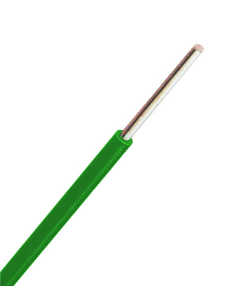 Conductor rigid cu izolaţie din PVC H05V-U 1mm² verde