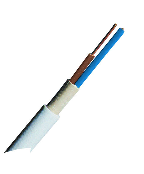 Cablu cu izol. şi manta din PVC (N)YM-O 2x1,5mm² gri deschis
