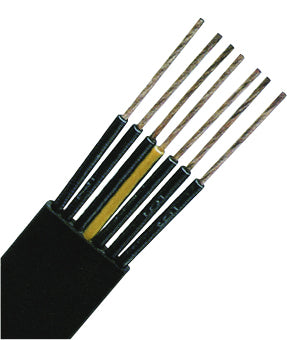 Cablu plat, PVC pt. sol. mec. medii H07VVH6-F 12 G 1,5 negru