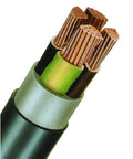 Cablu de energie, PVC+PE, 0,6/1kV  E-Y2Y-J* 4 x 10 RE negru