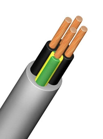 Cablu, iz. PVC pt. conect. motoare SLM-JZ 5 x 4 gri 0,6/1 KV