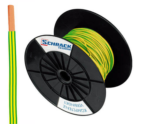 Tambur cu 200m conductor H07V-U 2,5 galben/verde
