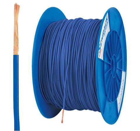 Tambur cu 300m conductor H05V-K 0,75 albastru