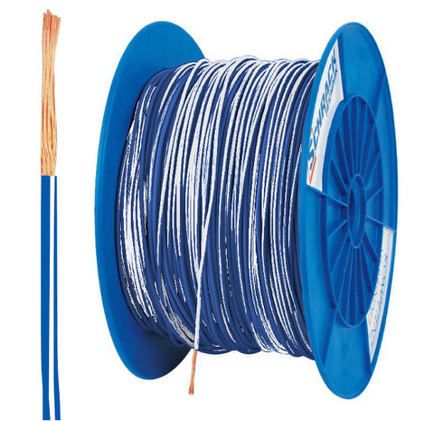 Tambur cu 300m conductor H07V-K 1,5 albastru/alb