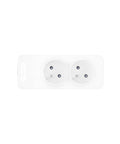 Power strip Pin Type 2-way, Shutter, w/o cable, white