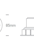 Yero II 7W LED 550lm 3000K 35° 700mA IP20 dimabil negru