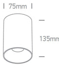Tubos Ceiling spot 10W MR16 GU10 IP20 alb
