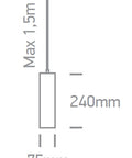 Tubos Pendant light 10W MR16 GU10 IP20 alb