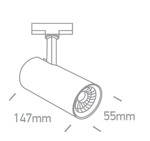 Adela-A 10W LED 850lm 4000K 38° 230V IP20 negru