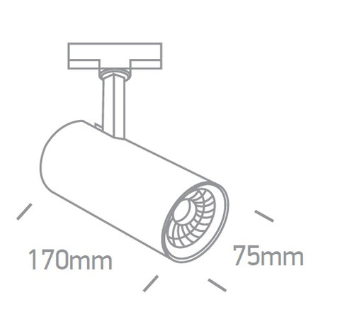 Adela-B 20W LED 1600lm 3000K 38° 230V IP20 negru