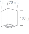 GARO I Wall lamp 7W MR16 GU10 IP65 gri