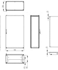 Dulap înseriabil cu 1 uşă IP55 Î=1800 L=1000 A=500 mm