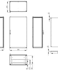 Dulap înseriabil cu 1 uşă IP55 Î=1800 L=1000 A=600 mm