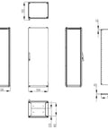Dulap înseriabil cu 1 uşă IP55 Î=1800 L=600 A=500 mm