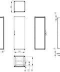 Dulap înseriabil cu 1 uşă IP55 Î=1800 L=600 A=600 mm