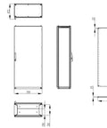 Dulap înseriabil cu 1 uşă IP55 Î=1800 L=800 A=400 mm