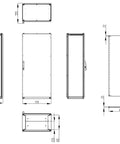 Dulap înseriabil cu 1 uşă IP55 Î=1800 L=800 A=500 mm