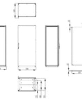 Dulap înseriabil cu 1 uşă IP55 Î=1800 L=800 A=600 mm