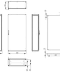 Dulap înseriabil cu 1 uşă IP55 Î=2000 L=1000 A=400 mm