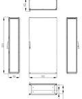 Dulap înseriabil cu 1 uşă IP55 Î=2000 L=1000 A=400 mm