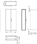 Dulap înseriabil cu 2 uşi IP55 Î=2000 L=1000 A=400 mm