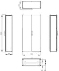 Dulap înseriabil cu 2 uşi IP55 Î=2000 L=1000 A=400 mm
