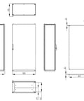 Dulap înseriabil cu 1 uşă IP55 Î=2000 L=1000 A=500 mm