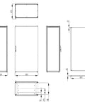 Dulap înseriabil cu 1 uşă IP55 Î=2000 L=1000 A=600 mm