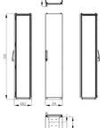 Dulap înseriabil cu 1 uşă IP55 Î=2000 L=400 A=400 mm