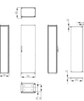 Dulap înseriabil cu 1 uşă IP55 Î=2000 L=600 A=400 mm
