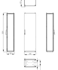 Dulap înseriabil cu 1 uşă IP55 Î=2000 L=600 A=400 mm