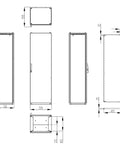 Dulap înseriabil cu 1 uşă IP55 Î=2000 L=600 A=500 mm