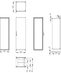 Dulap înseriabil cu 1 uşă IP55 Î=2000 L=600 A=600 mm