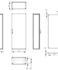 Dulap înseriabil cu 1 uşă IP55 Î=2000 L=800 A=400 mm