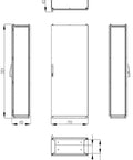 Dulap înseriabil cu 1 uşă IP55 Î=2000 L=800 A=400 mm