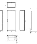 Dulap înseriabil cu 1 uşă IP55 Î=2000 L=800 A=500 mm