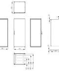 Dulap înseriabil cu 1 uşă IP55 Î=2000 L=800 A=800 mm