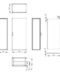 Dulap înseriabil cu 1 uşă IP55 Î=2200 L=1000 A=600 mm